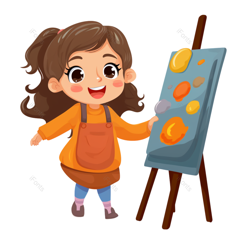 矢量插画图片,女孩插画元素,PNG,免抠素材